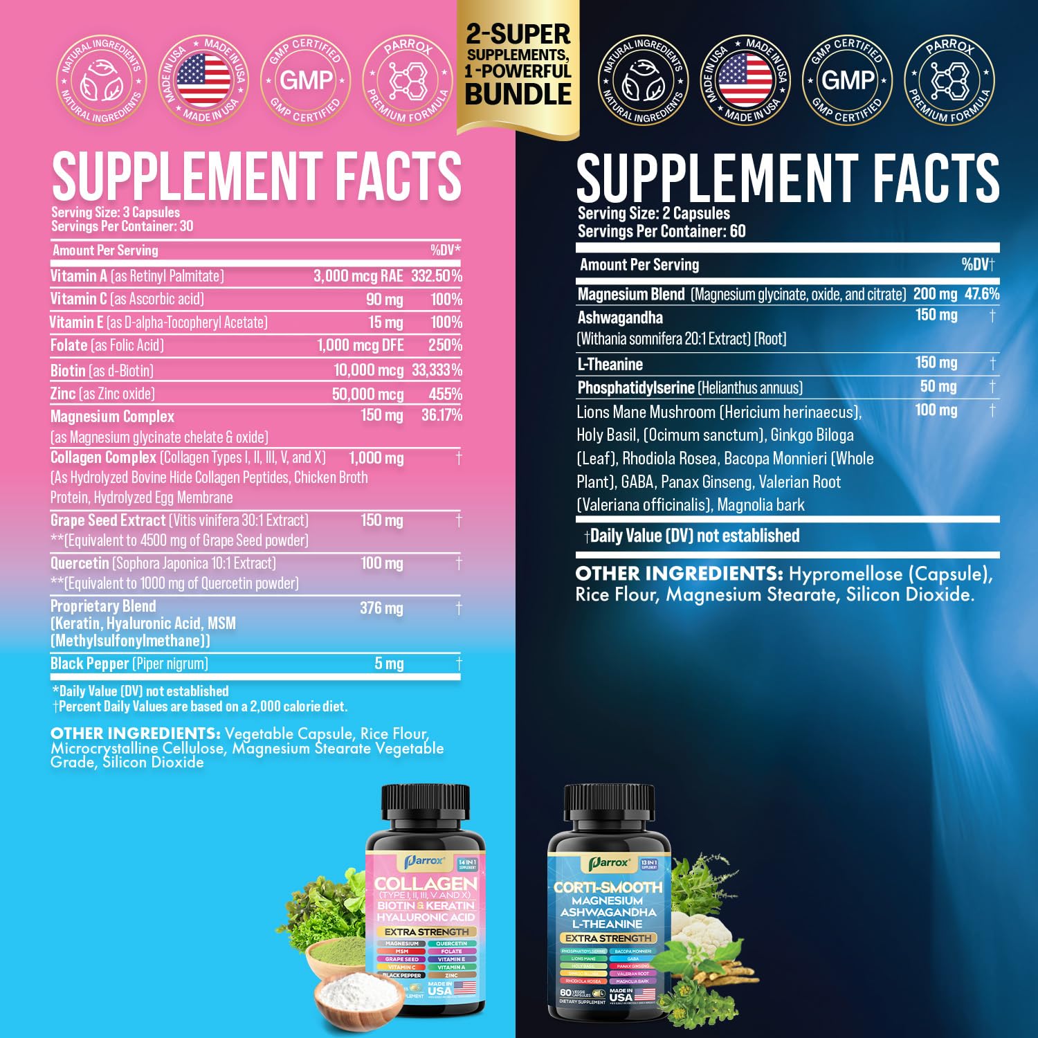 Parrox Shining Serenity Set two bottles side-by-side supporting daily wellness.
