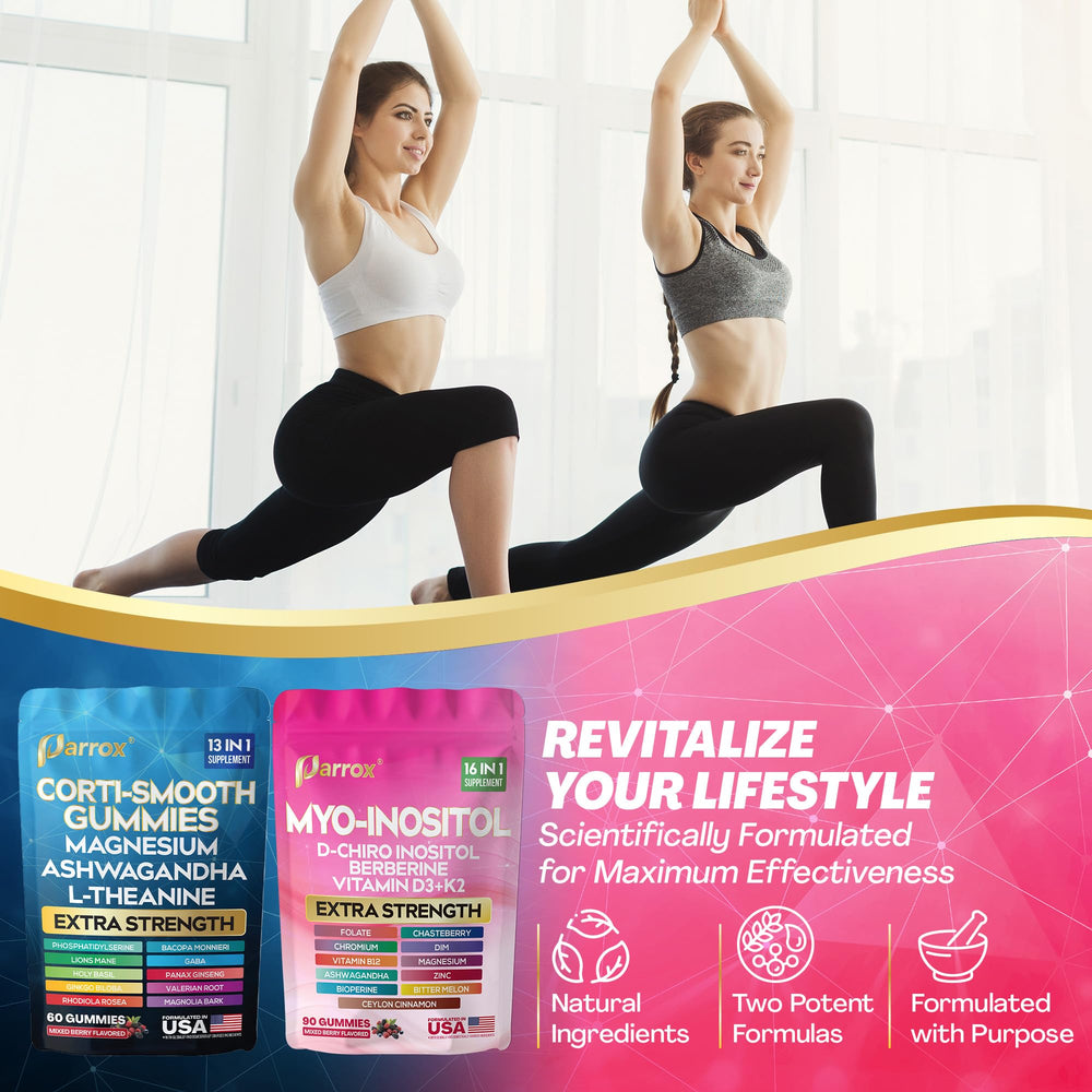 Fresh pack of Parrox Soothe & Smooth gummies ready to start a routine.