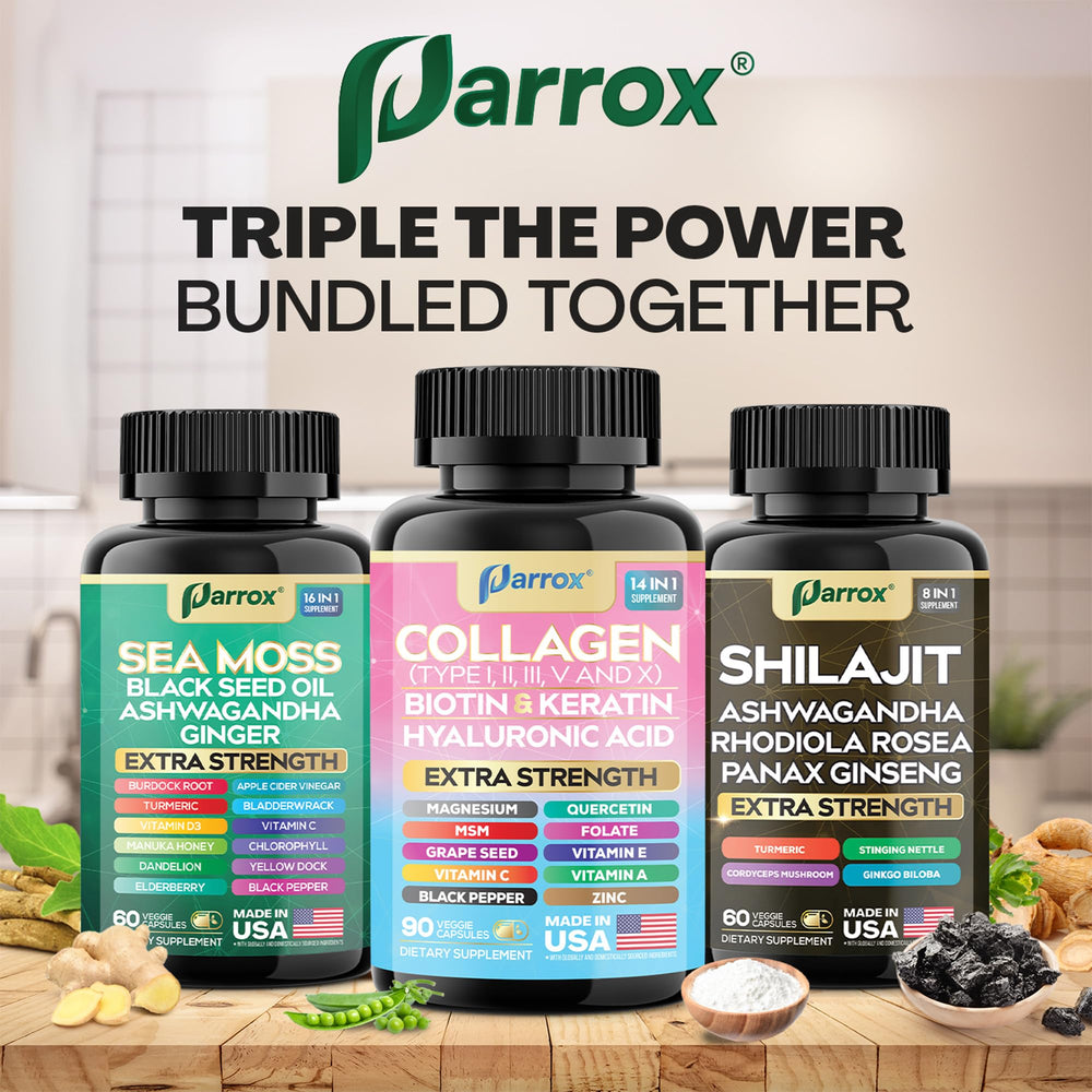 Parrox Travel-Ready Capsules bottle ideal for on-the-go wellness.