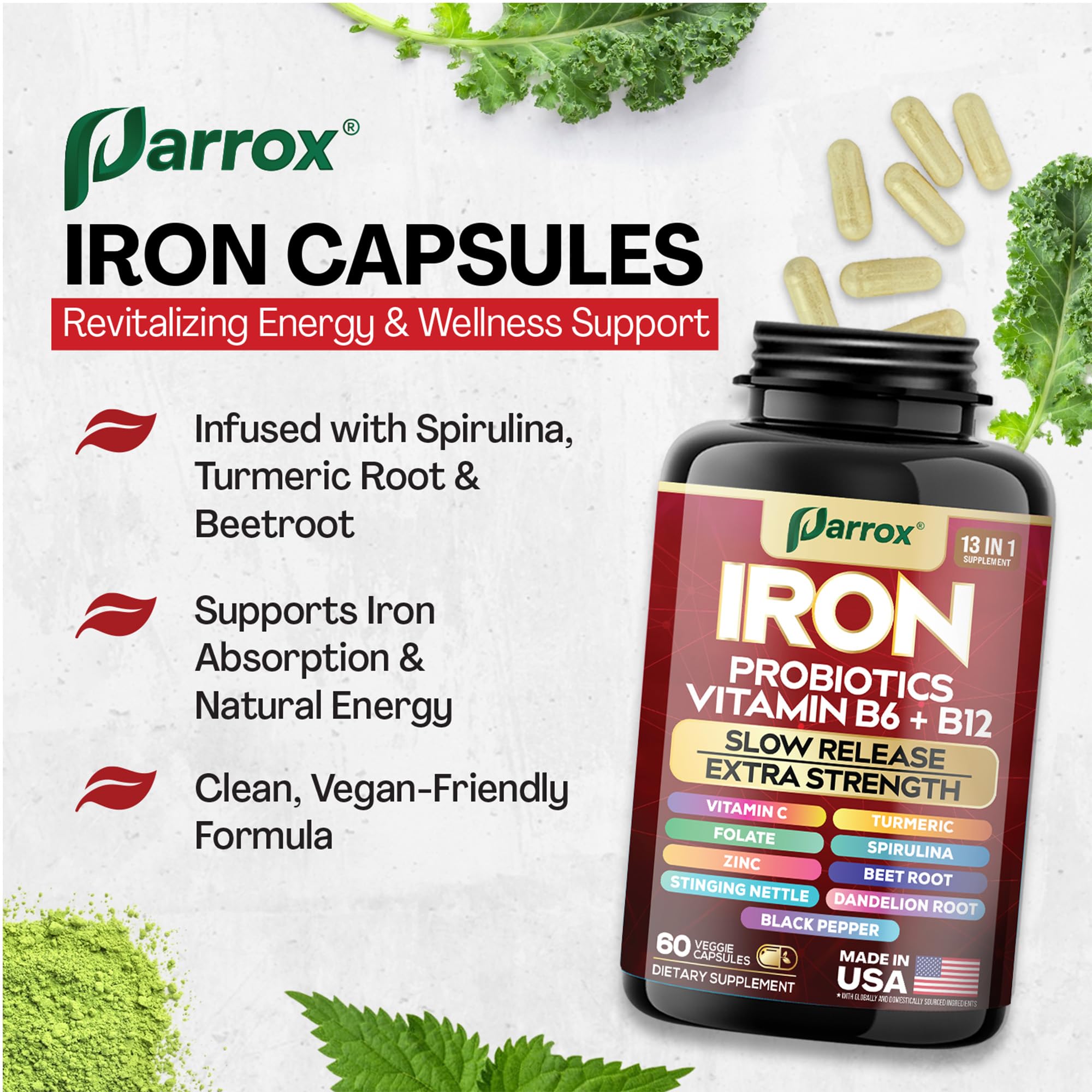 Parrox USA-made non-GMO formulation with no fillers
