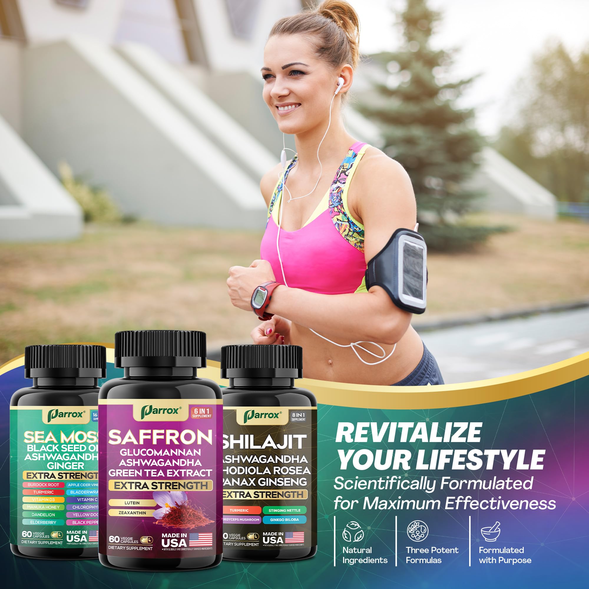 Parrox Vision Vitality Trio on a morning routine setup for steady energy.
