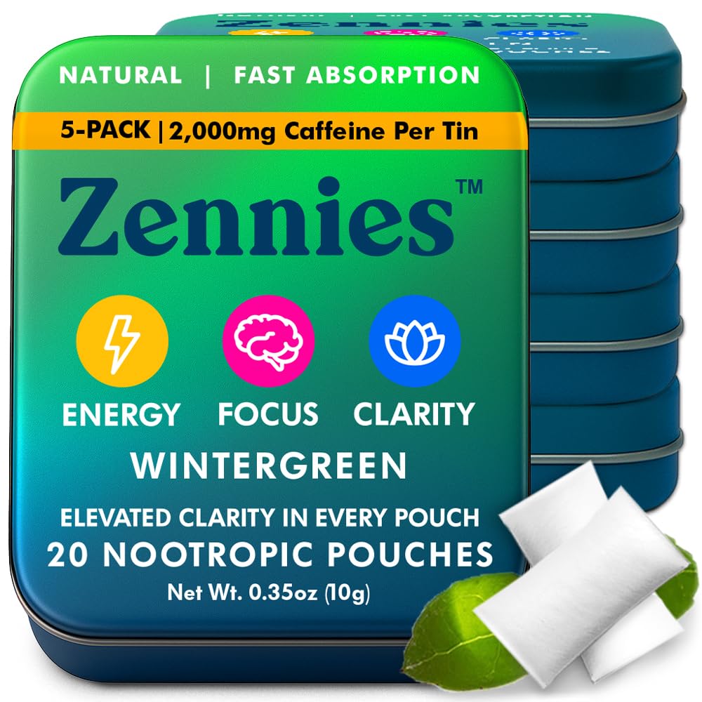 Parrox Zennies wintergreen pouch closeup showing clean energy and focus.