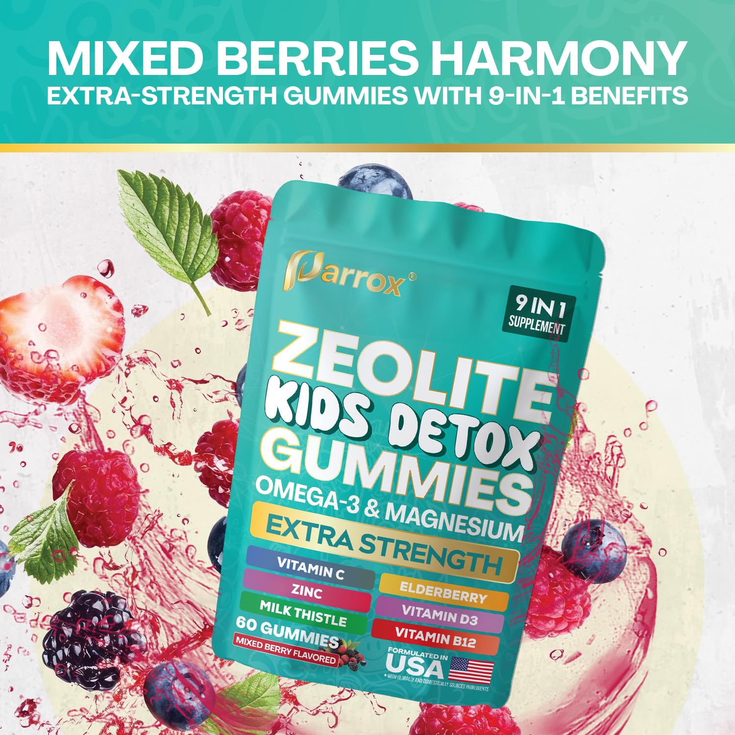 Shelf display image emphasizes clean label nutrition for cautious parents