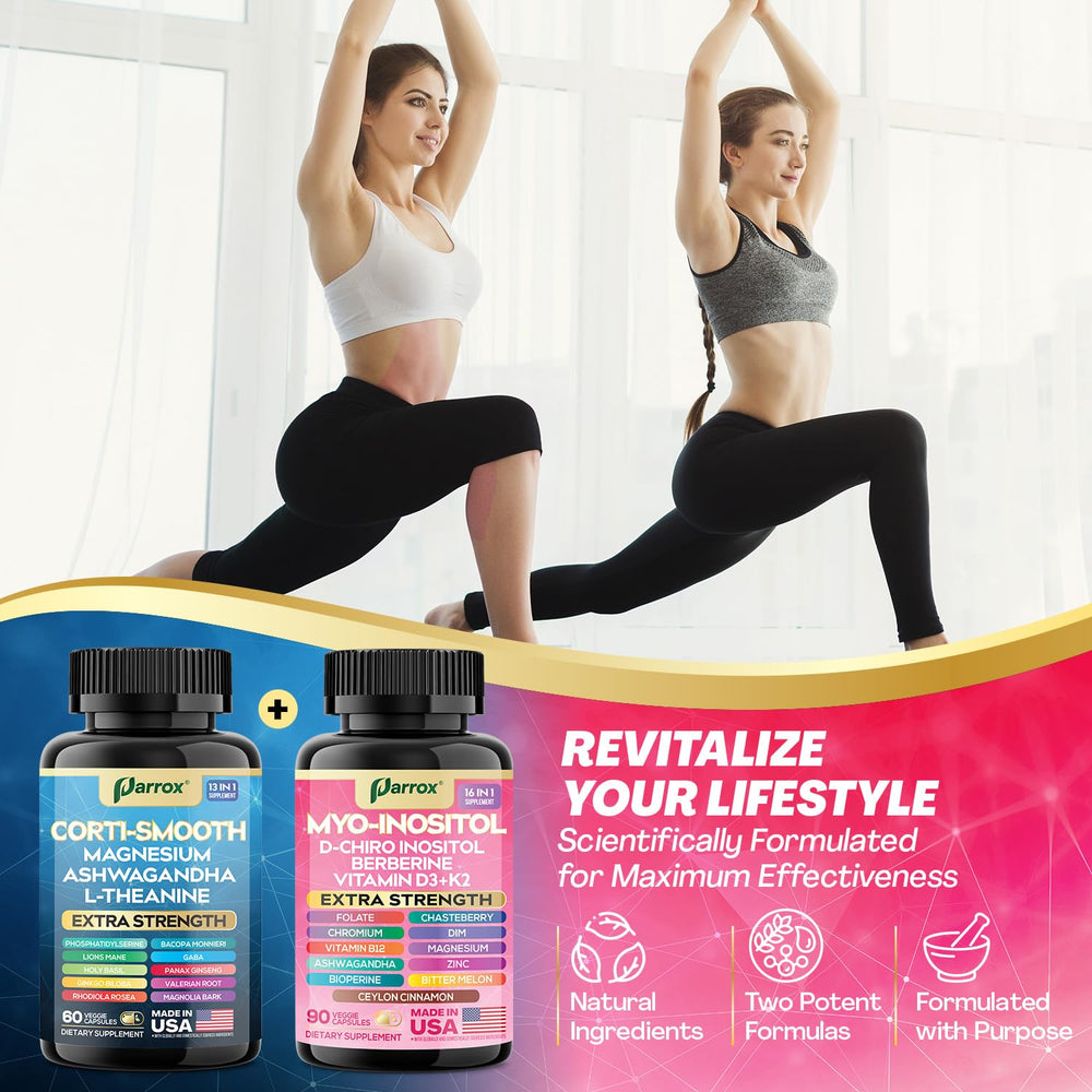 Parrox Zinc Magnesium capsules on a desk promoting relaxation and clarity.