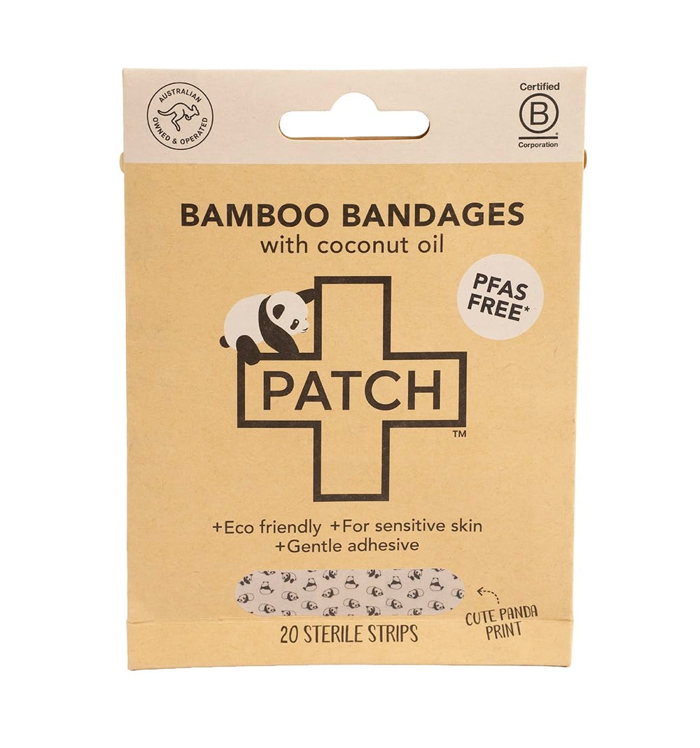 Patch panda-print bandage close-up for gentle protection on sensitive skin.