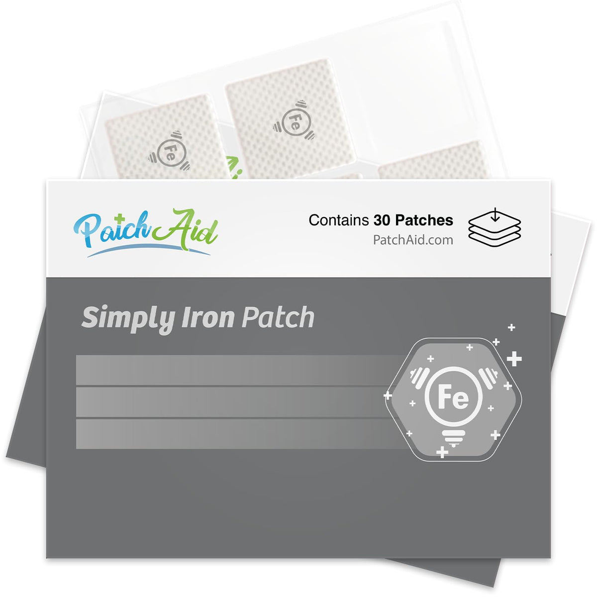 PatchAid Simply Iron Patch on the arm for daily discreet wear