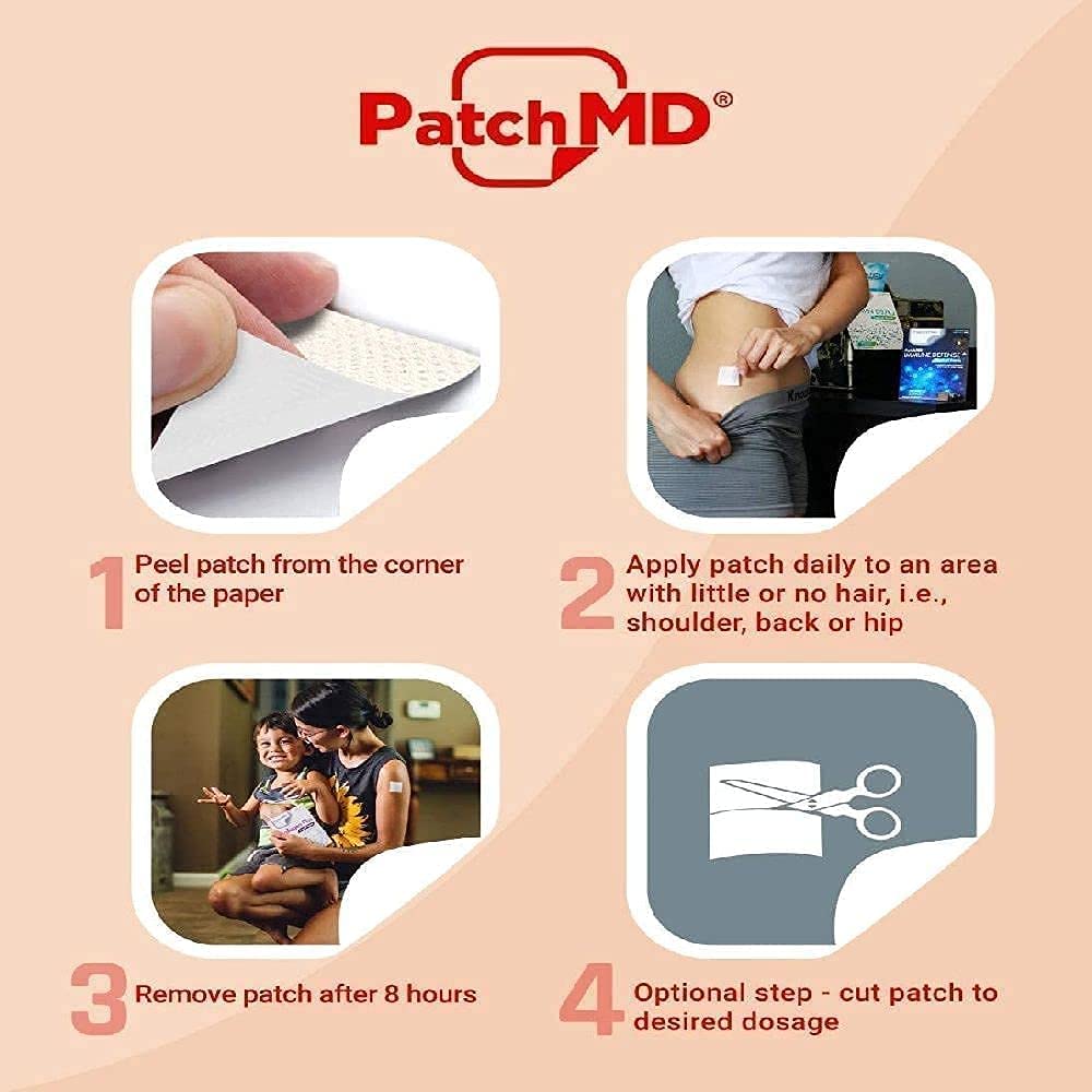 Close-up of PatchMD Kids patch showing flexible adhesive
