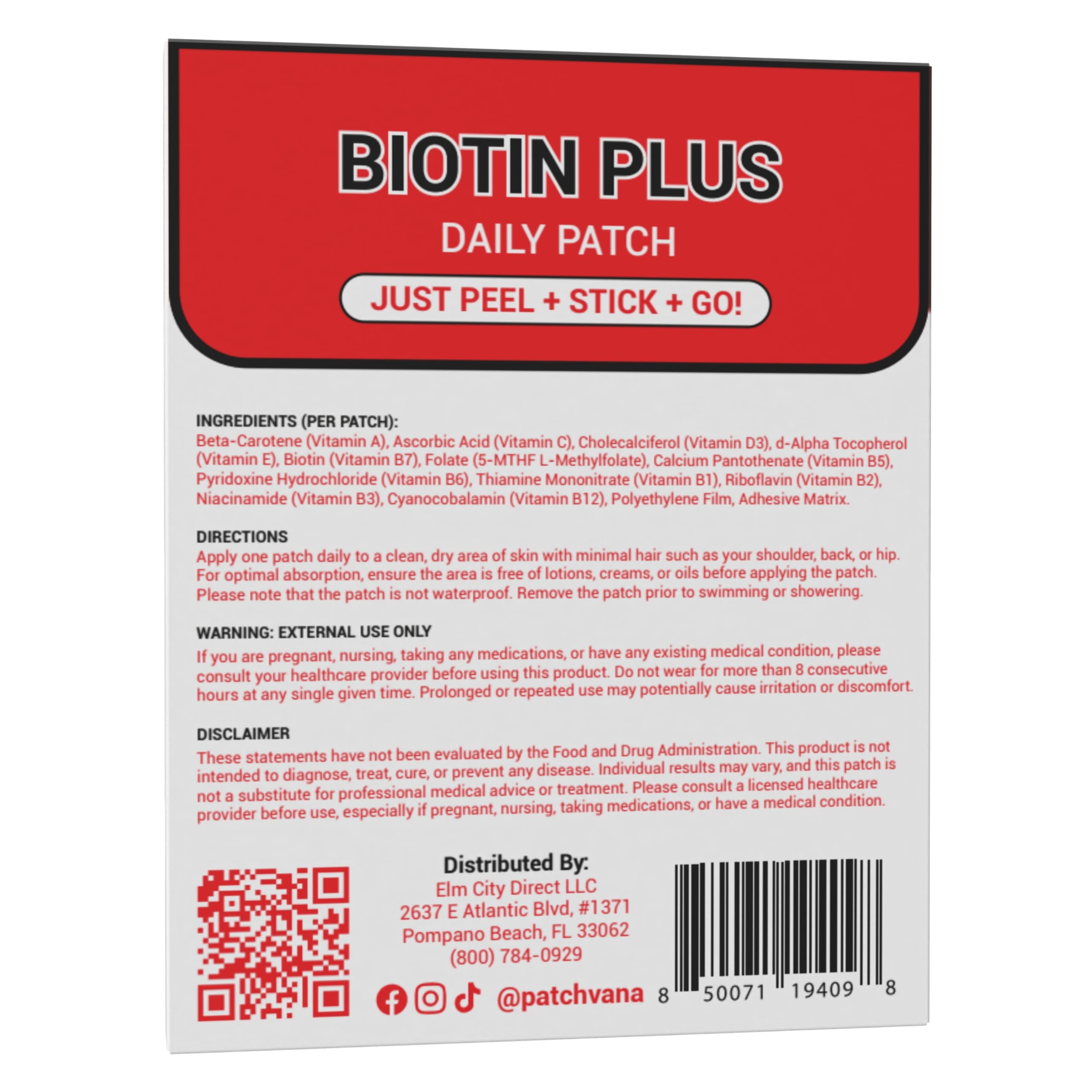 Patchvana Biotin Plus Patch blends with skin tone for a barely-there look.