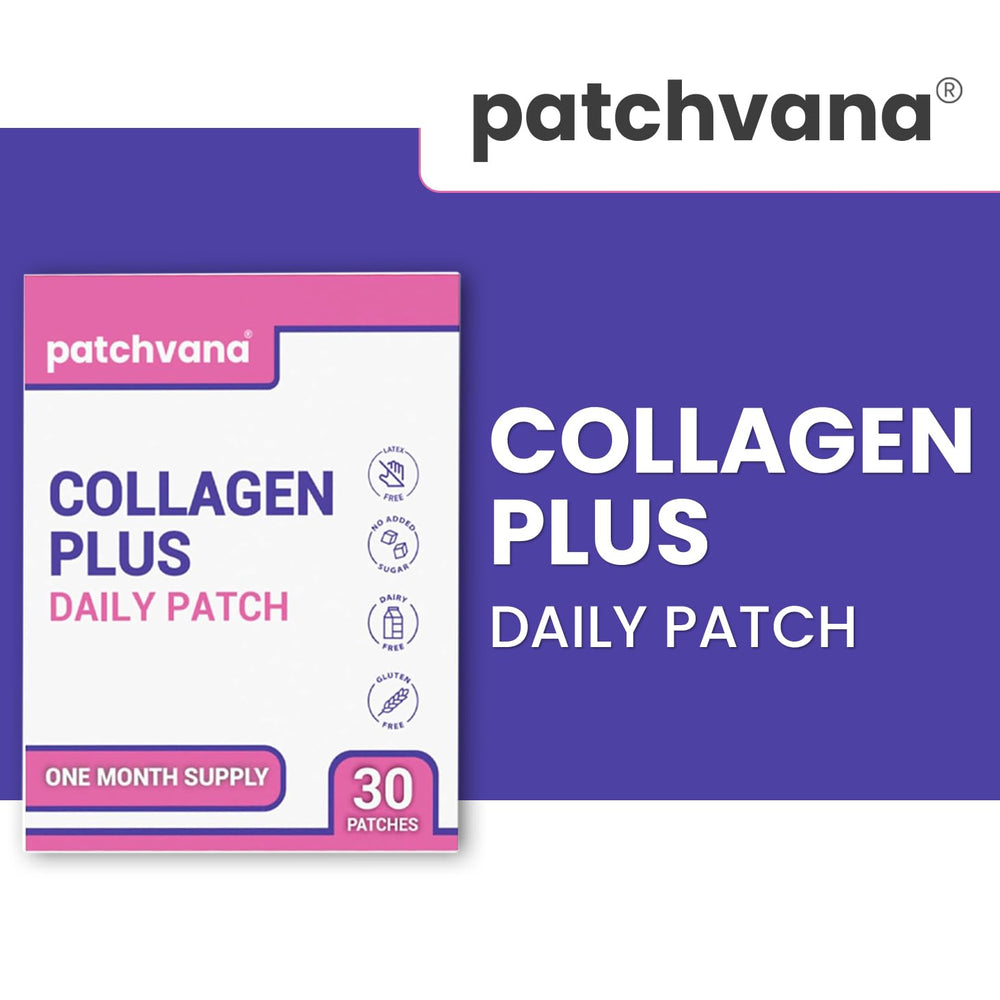 Patchvana Collagen Plus Patch closeup reveals a transparent, nearly invisible design