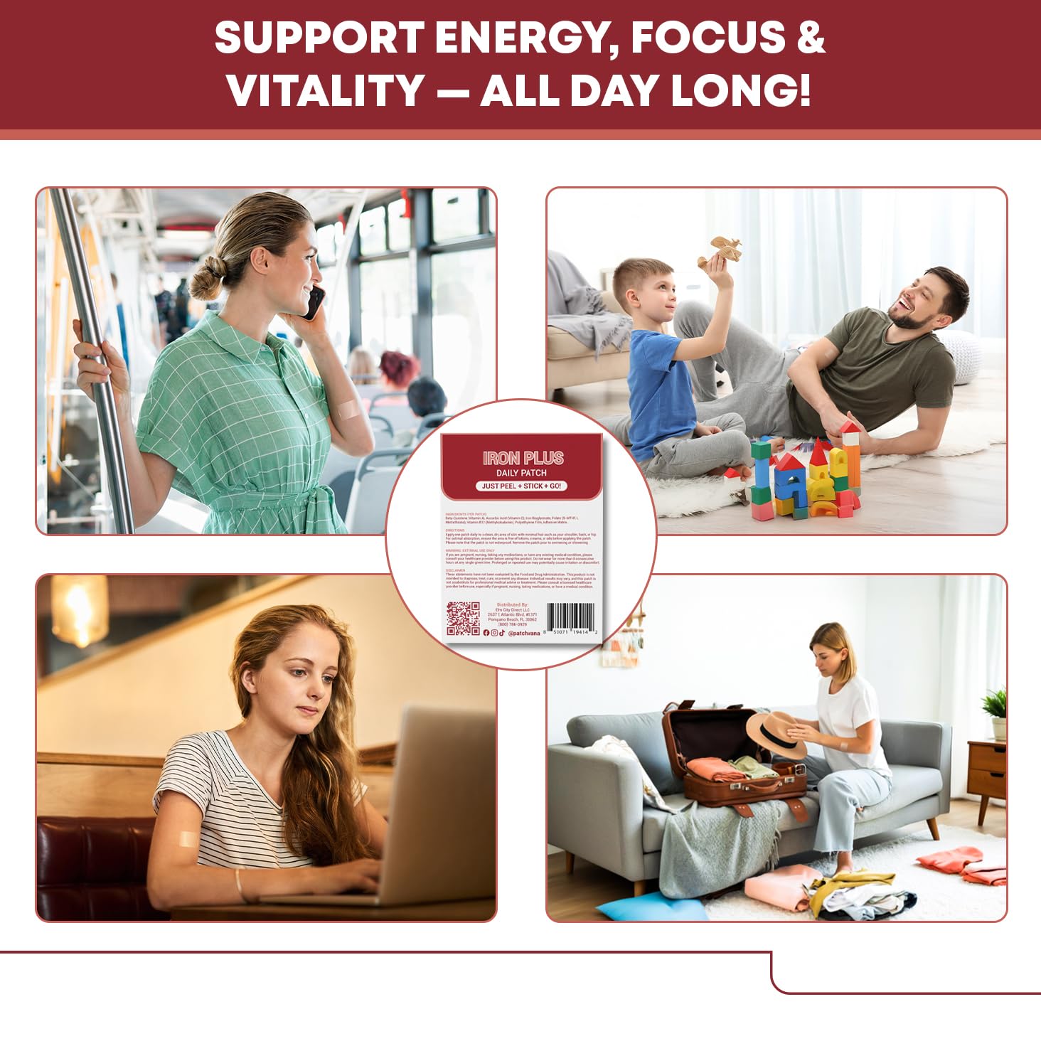 Patchvana Iron Plus Patch provides a 1-month supply in a single box.