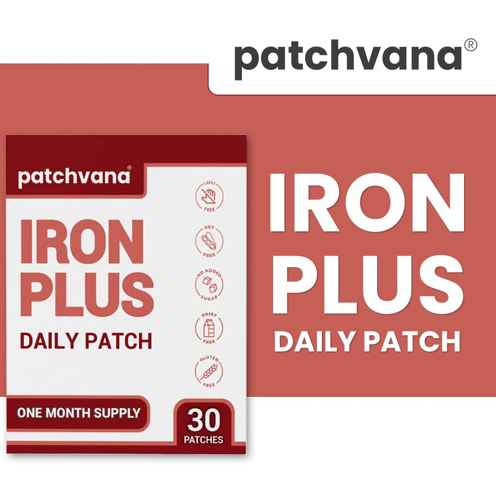 Patchvana Iron Plus Patch no-residue adhesion keeps skin clean and comfortable.