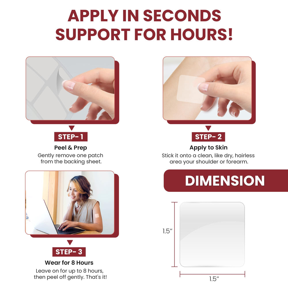 Patchvana Iron Plus Patch soft, flexible design moves with you throughout the day.