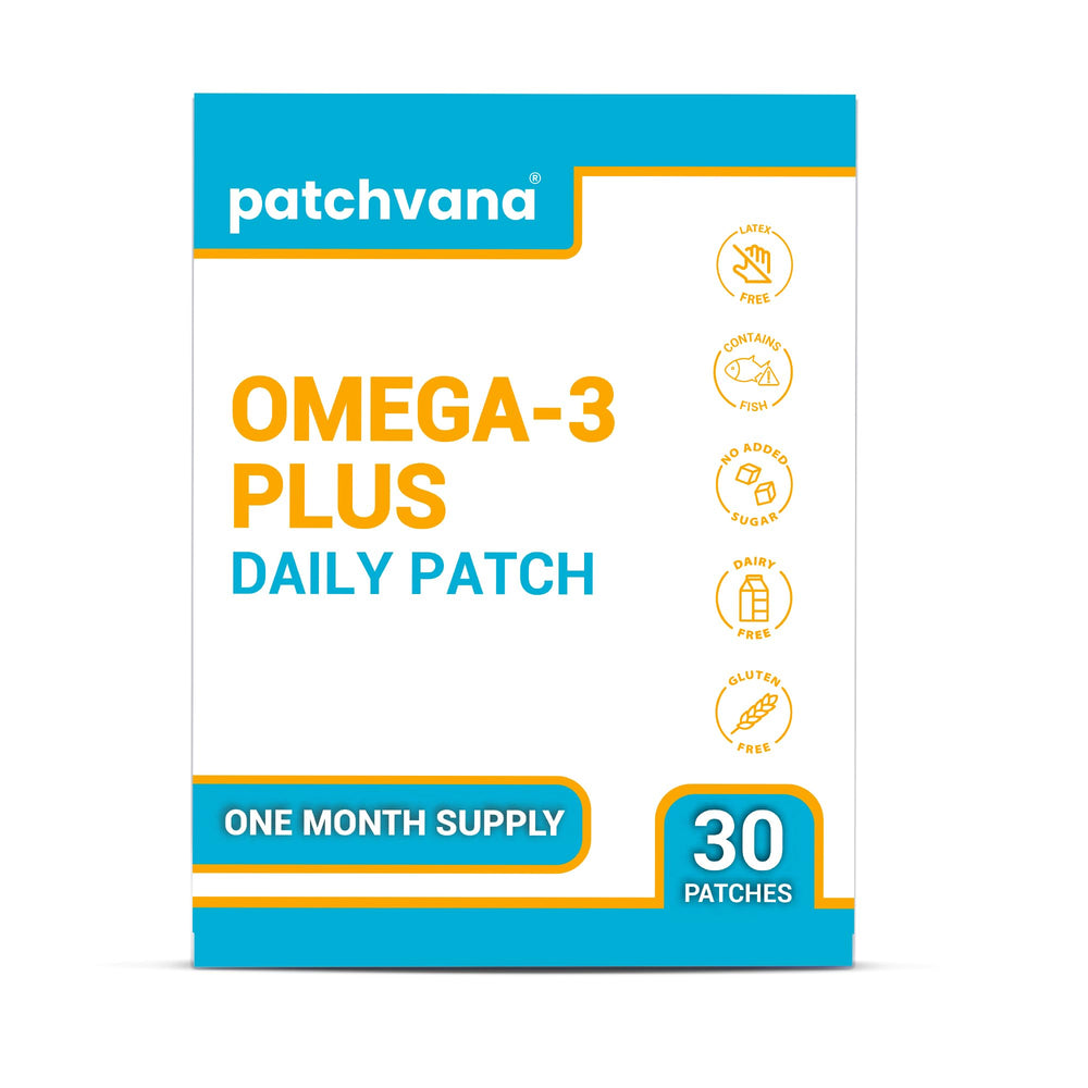 Patchvana Omega-3 patch suitable for work or gym routines