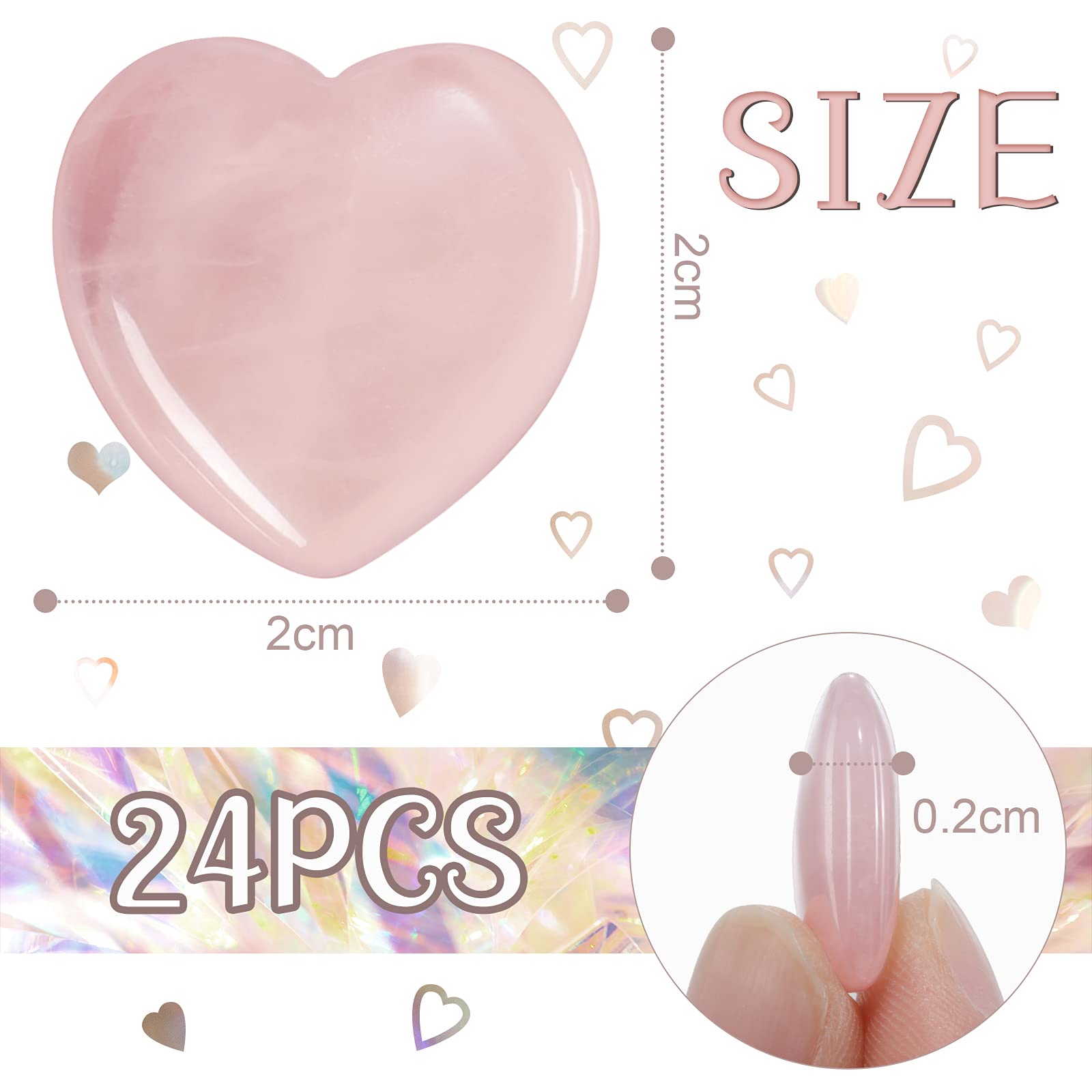 Patelai rose quartz heart crystal fits a pocket for on-the-go calm.