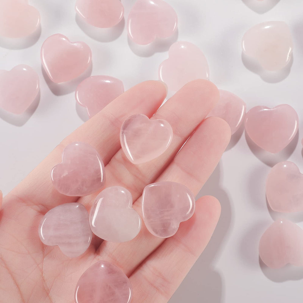 Patelai rose quartz heart crystal adds soft pink decor and energy.