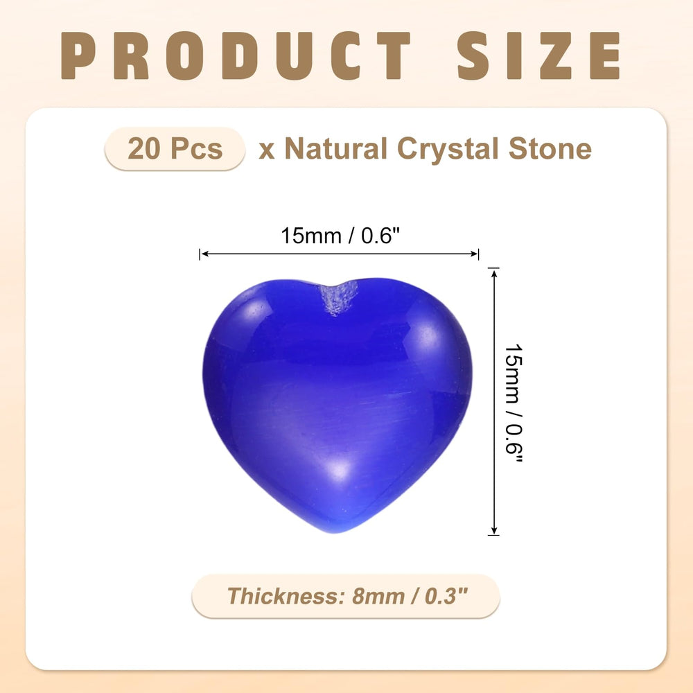 PATIKIL 15mm polished heart crystal suitable for relaxation