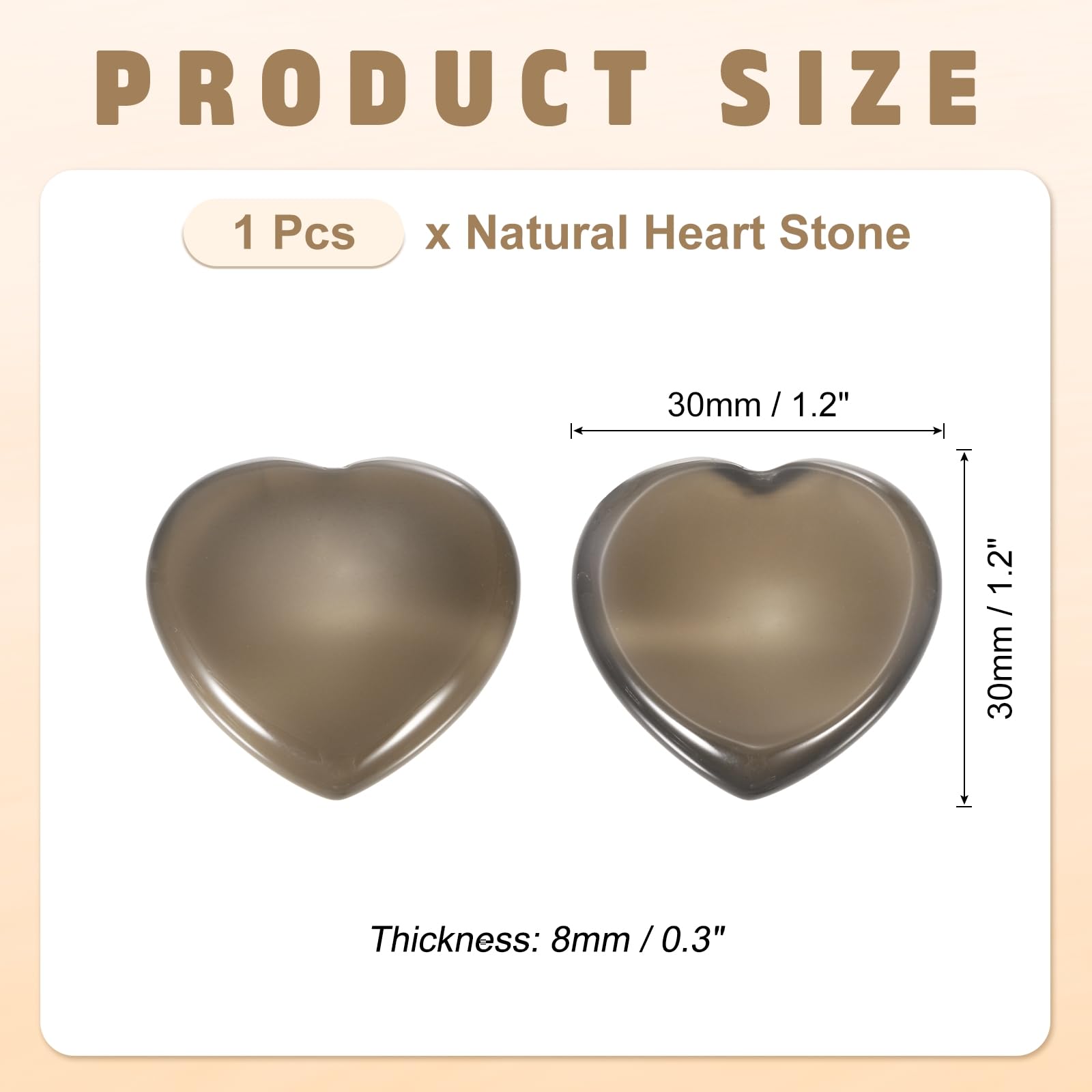 PATIKIL natural agate gray pocket stone polished for discreet use.