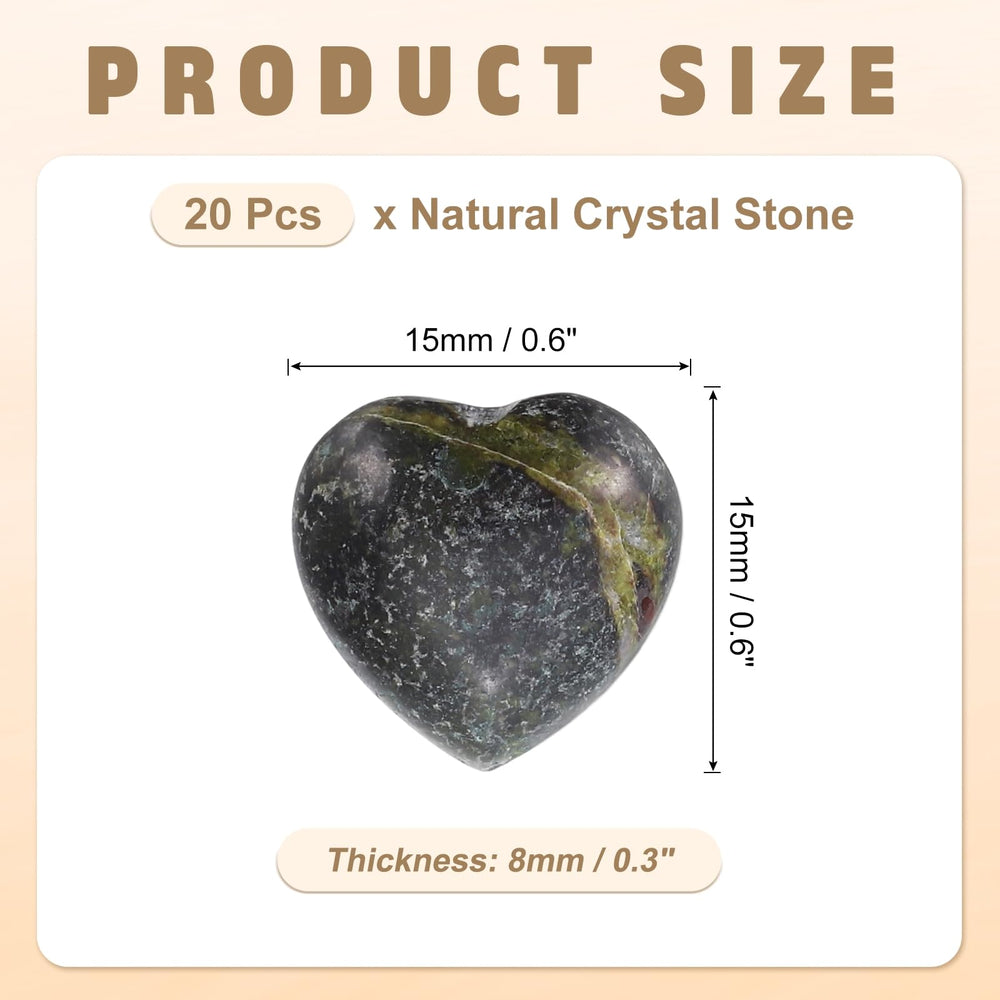 PATIKIL bloodstone heart crystal polished surface for calming touch and relaxation