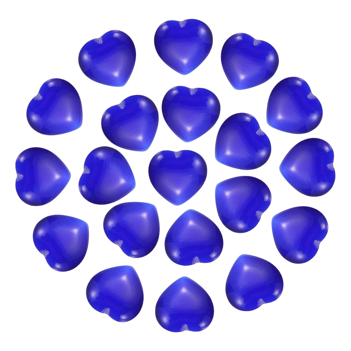 PATIKIL dark blue cats eye heart-shaped crystal stone for elegant home decor