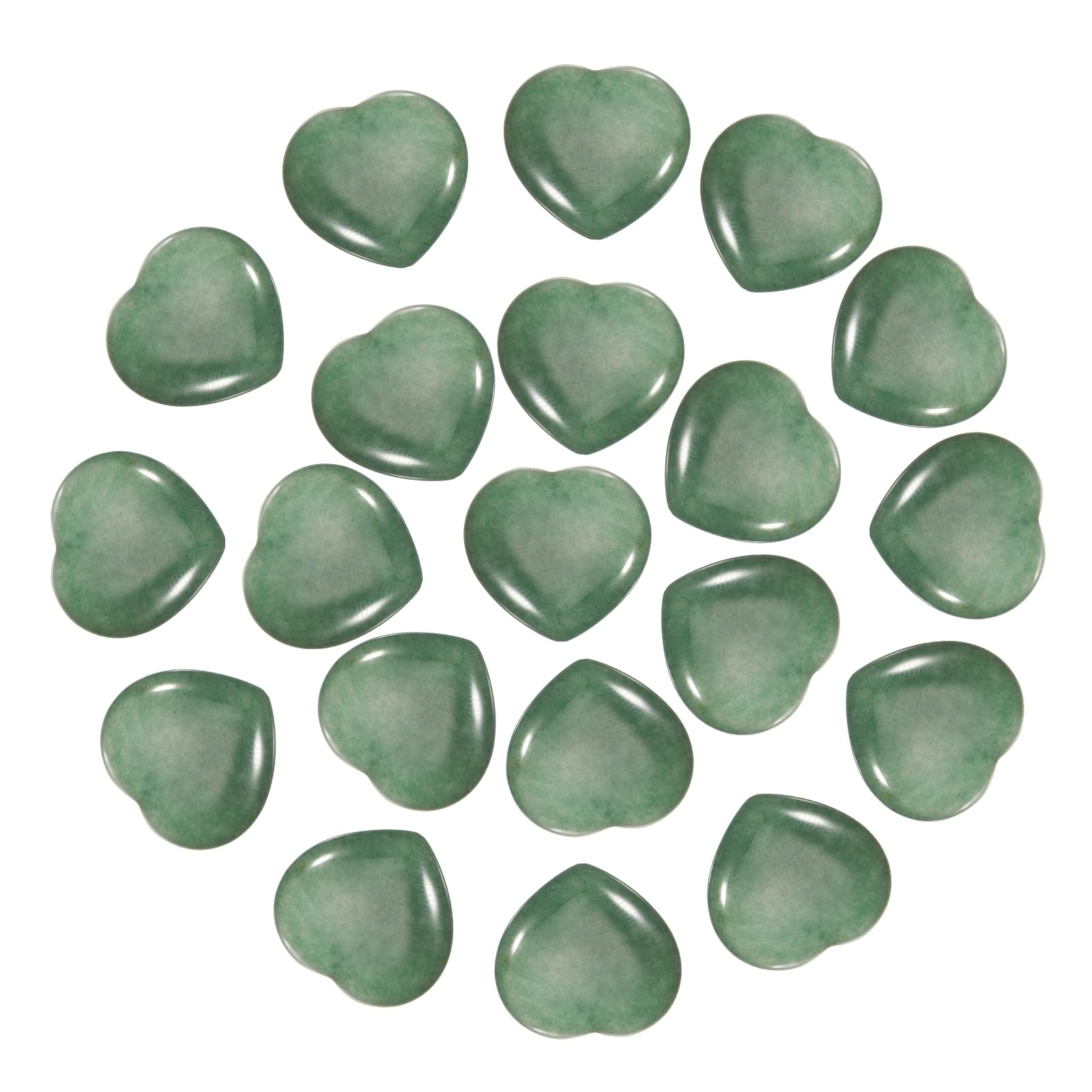 PATIKIL emerald green heart crystal with a polished surface for calming moments.