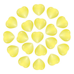 PATIKIL heart crystal yellow cats eye pocket stone for calm presence