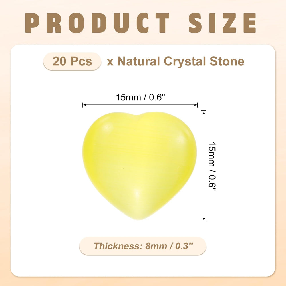PATIKIL heart crystal with polished surface for easy meditation
