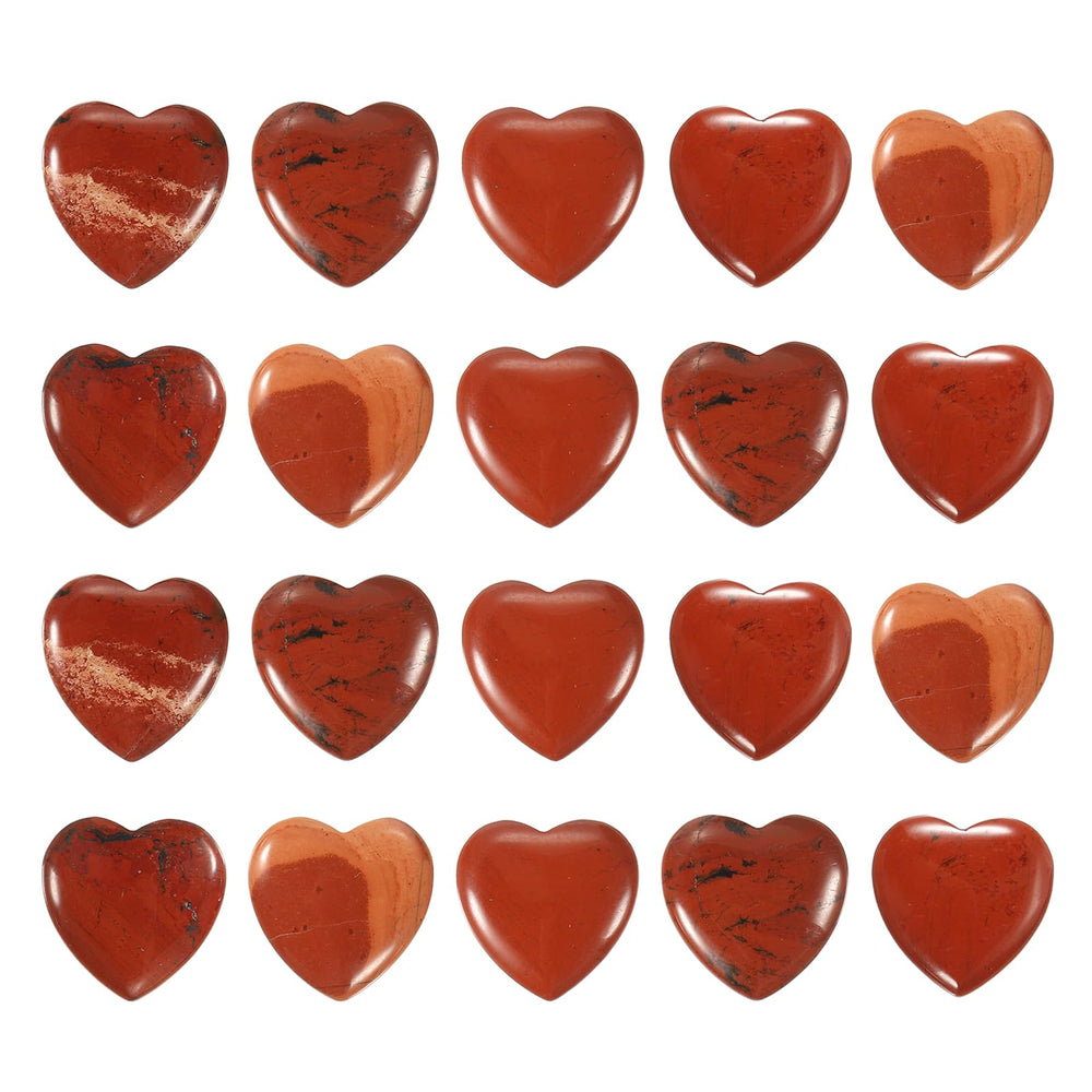 PATIKIL Heart Crystals red polished heart for display and ambient decor