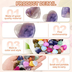 PATIKIL natural quartz heart stone polished for display and ambiance