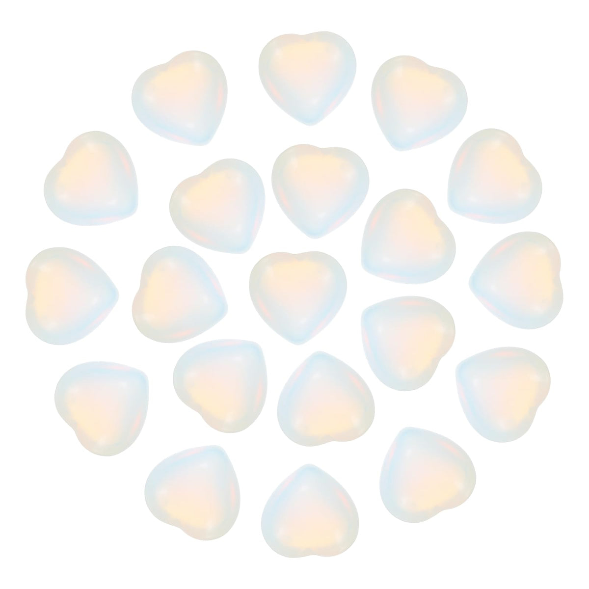 PATIKIL Opalite heart stone with polished surface for a calm handheld ritual