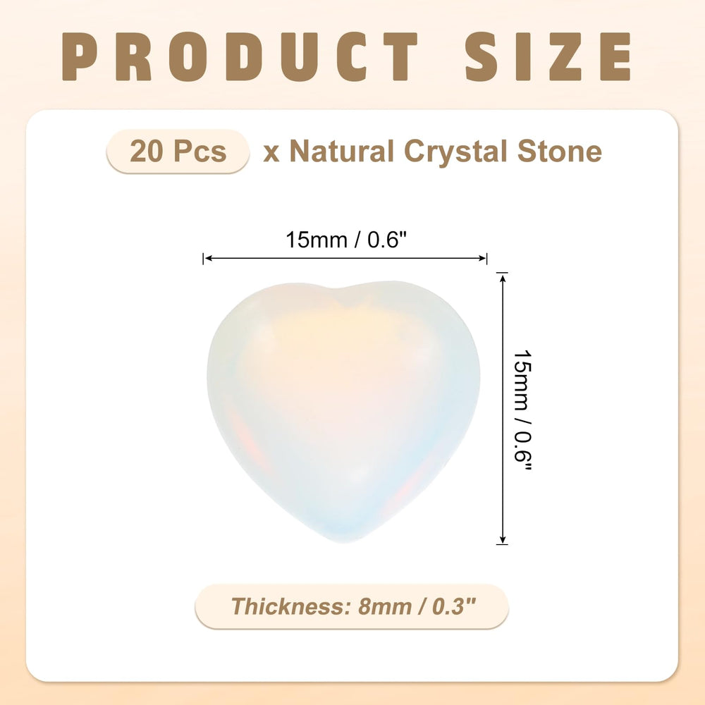 PATIKIL heart crystal; 0.6 inch size, ideal pocket worry stone