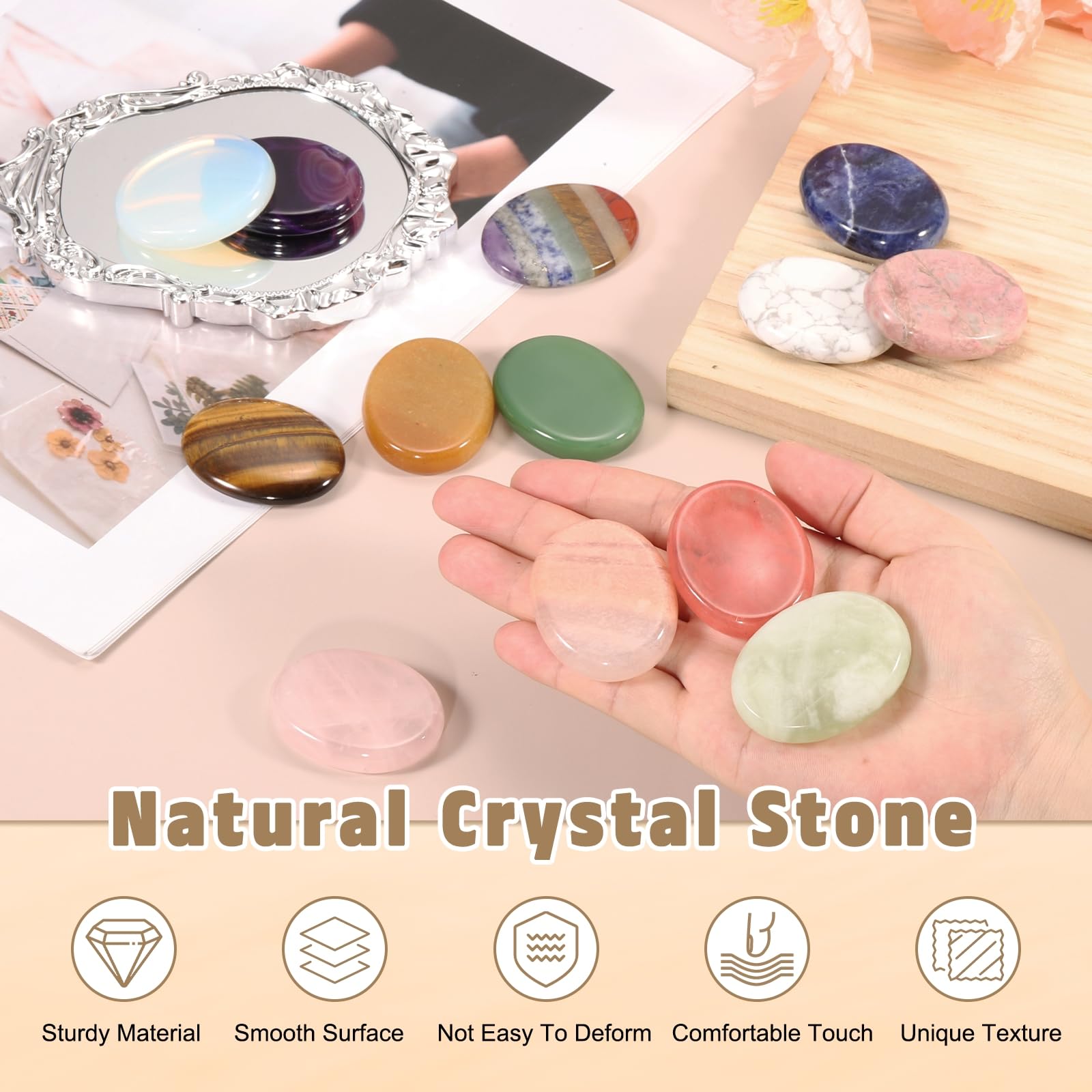 PATIKIL Pocket-size hand-carved stone fits easily in a pocket or bag.