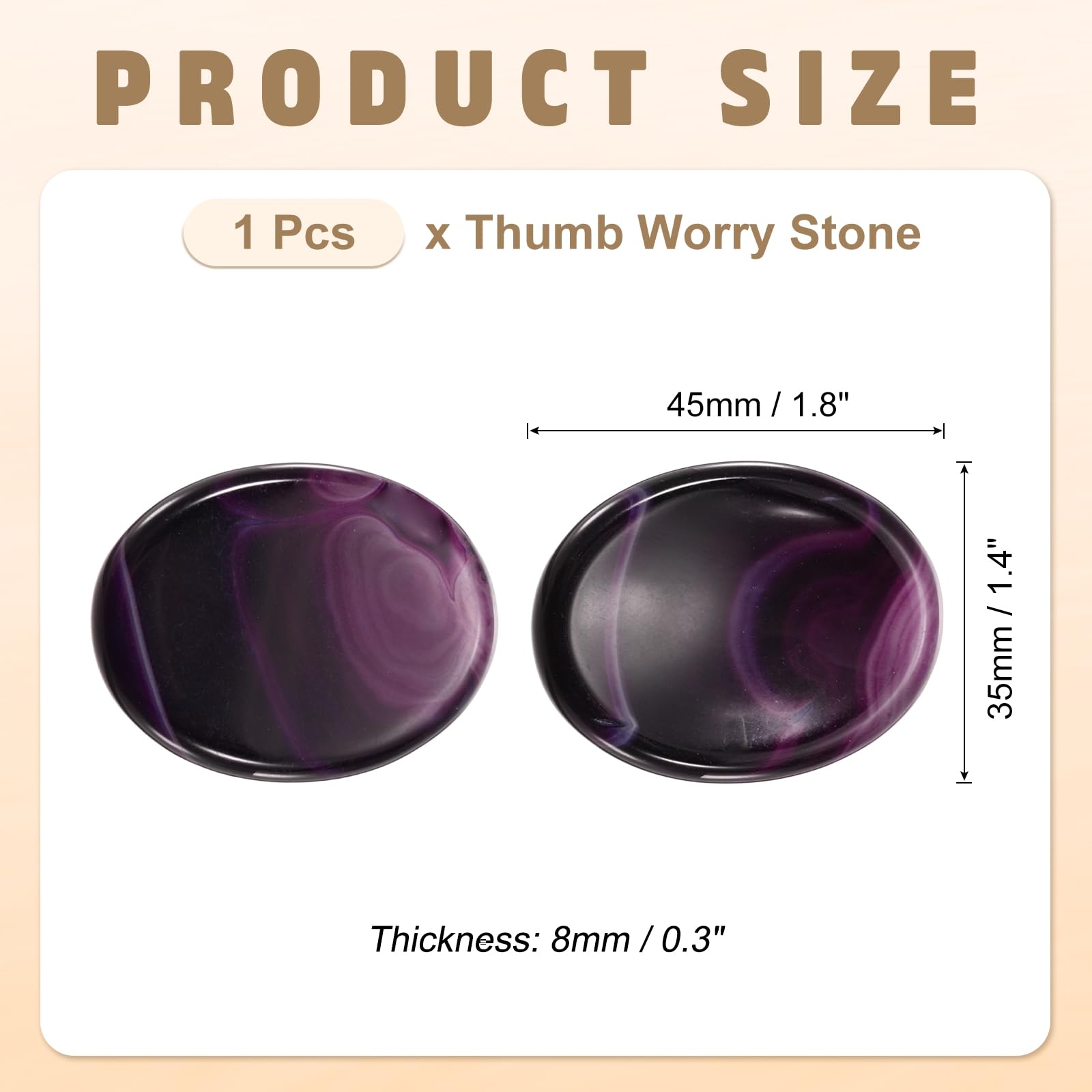 PATIKIL polished oval crystal offers a smooth feel when held during meditation or work breaks.