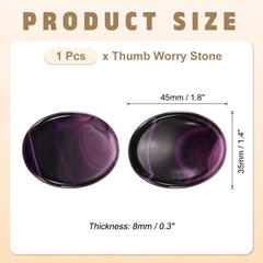 PATIKIL polished oval crystal offers a smooth feel when held during meditation or work breaks.