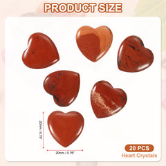 PATIKIL polished red heart crystal handheld for calming touch