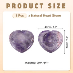 PATIKIL Purple Heart Stone closeup, polished surface for a smooth grip and calm moment.