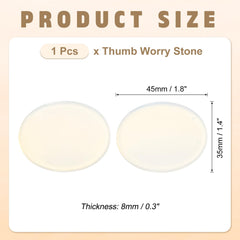 PATIKIL thumb worry stone Opalite in hand for tactile relaxation.