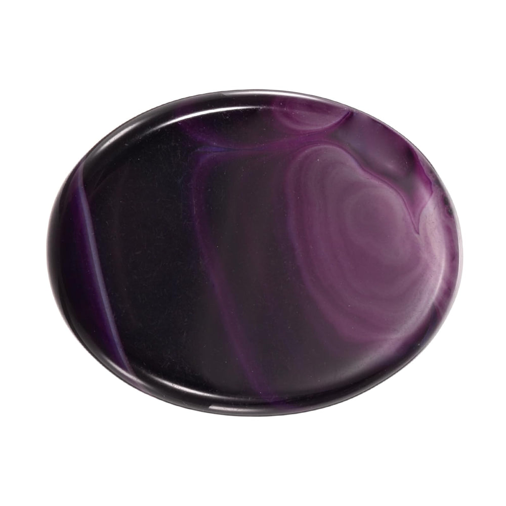 PATIKIL thumb worry stone in purple agate for calming moments and stress relief on the go.