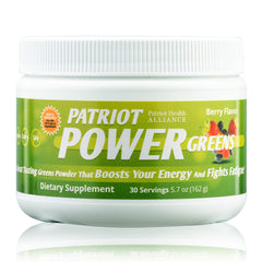 Patriot Power Greens bottle front view for daily energy support