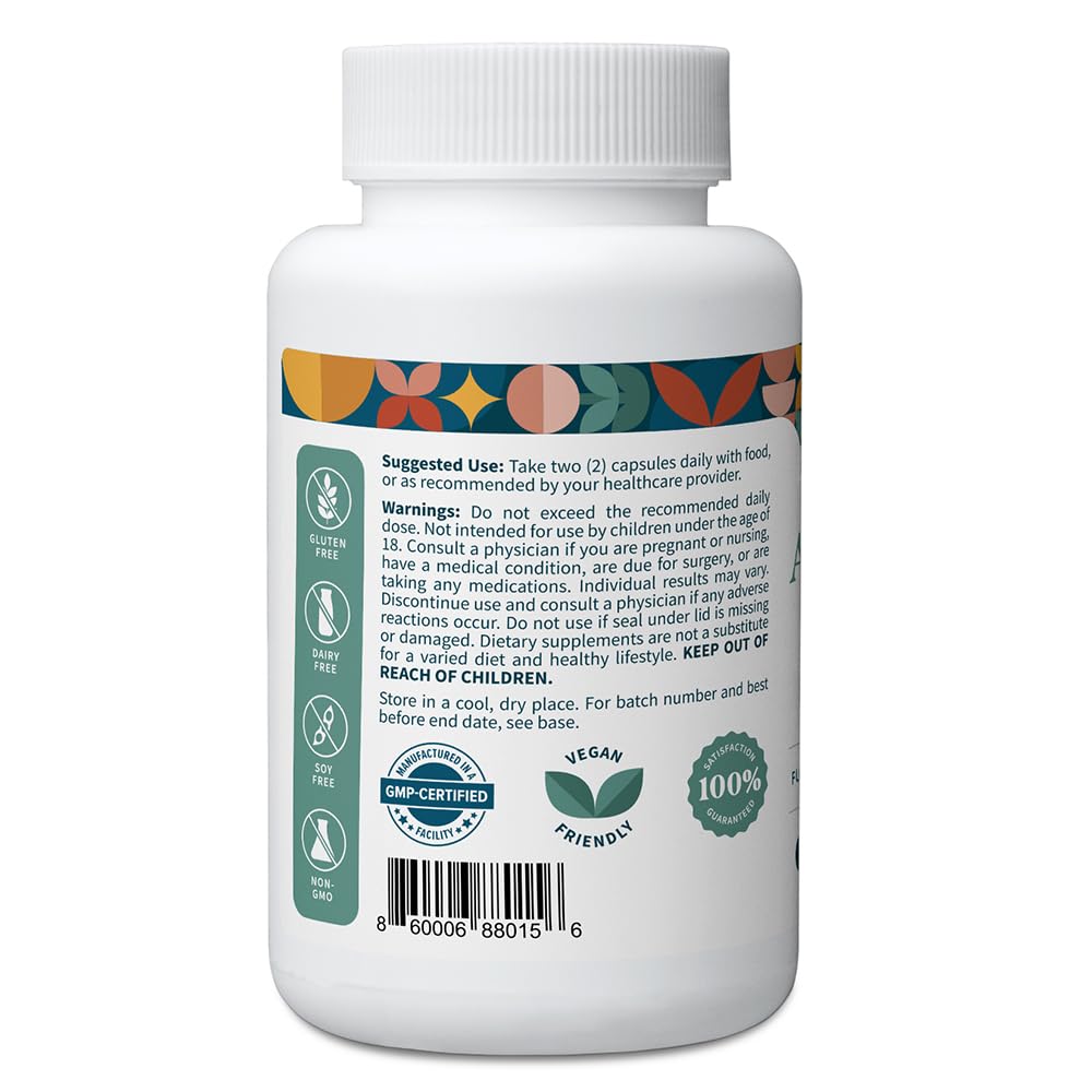 Pattern Wellness Ashwagandha Complex bottle side view highlighting daily energy potential