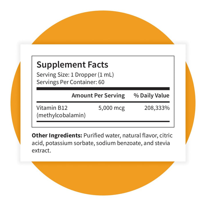 Pattern Wellness B12 drops vegan ingredients emphasized on label.