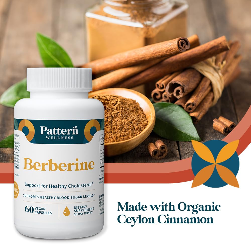 Pattern Wellness Berberine Cinnamon packaging supports sustainable, responsible choices.