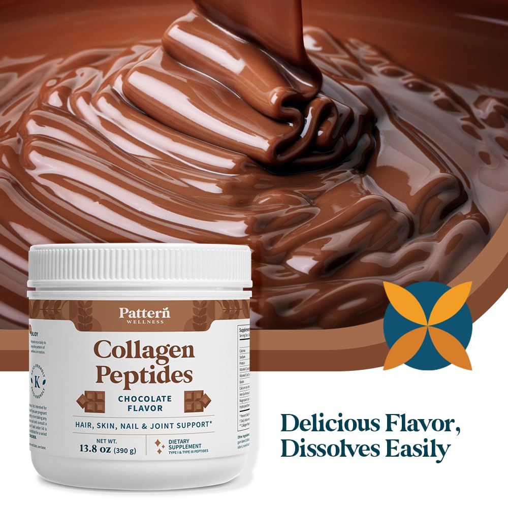 Pattern Wellness collagen powder measurement scoop ensures accurate servings.