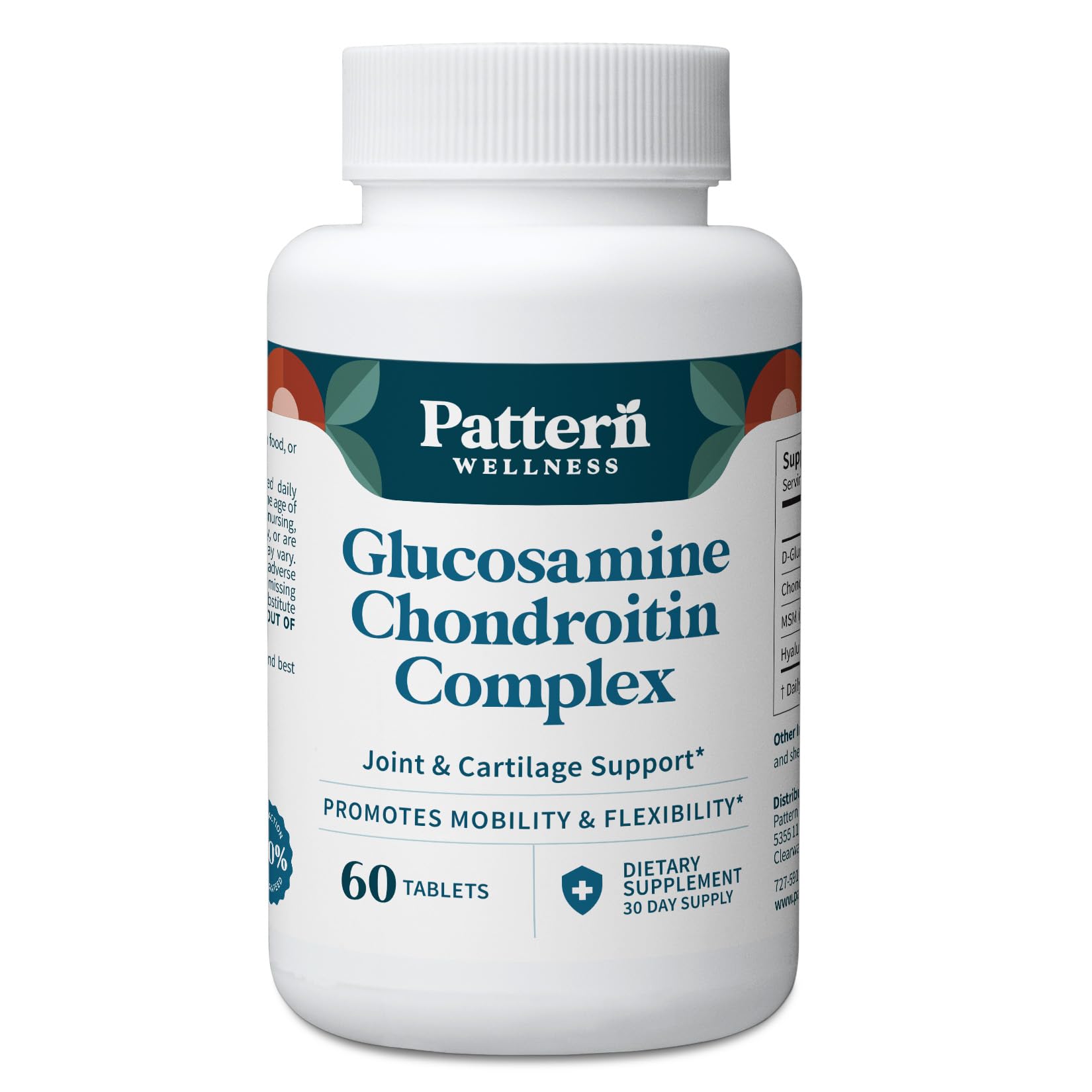 Pattern Wellness Glucosamine Chondroitin Complex bottle front view for joint support
