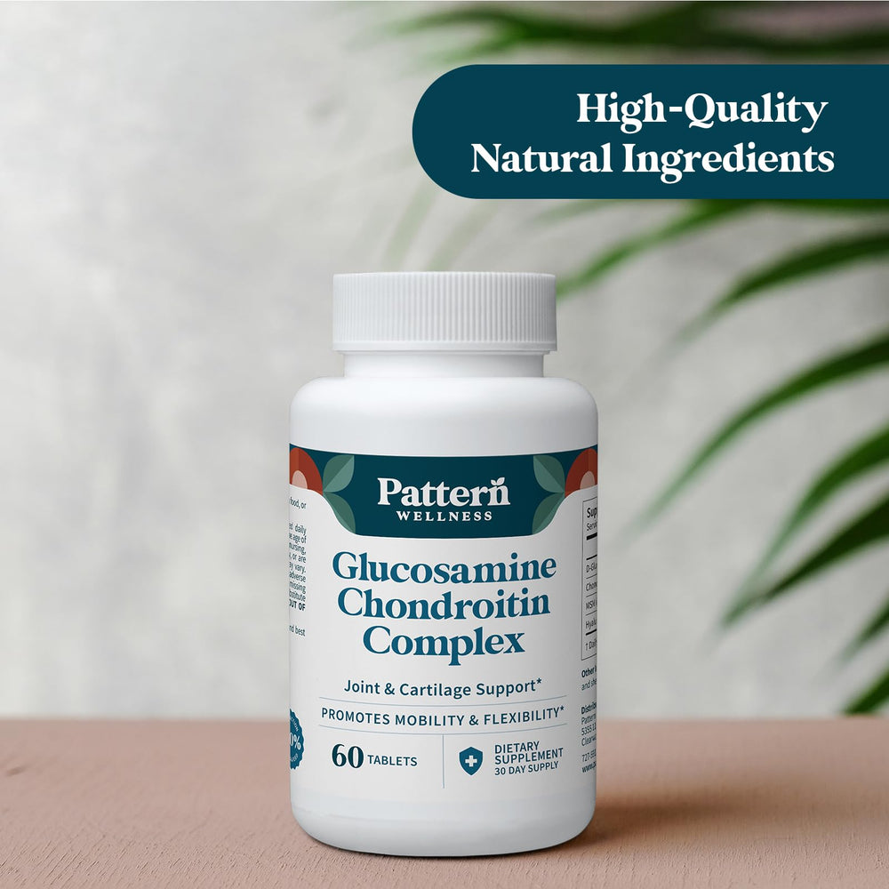 Pattern Wellness Glucosamine Chondroitin Complex tablet dispense demonstrates easy daily use