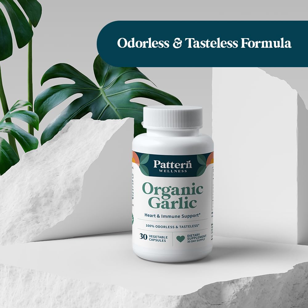 Pattern Wellness odorless garlic capsules allow quiet daily use