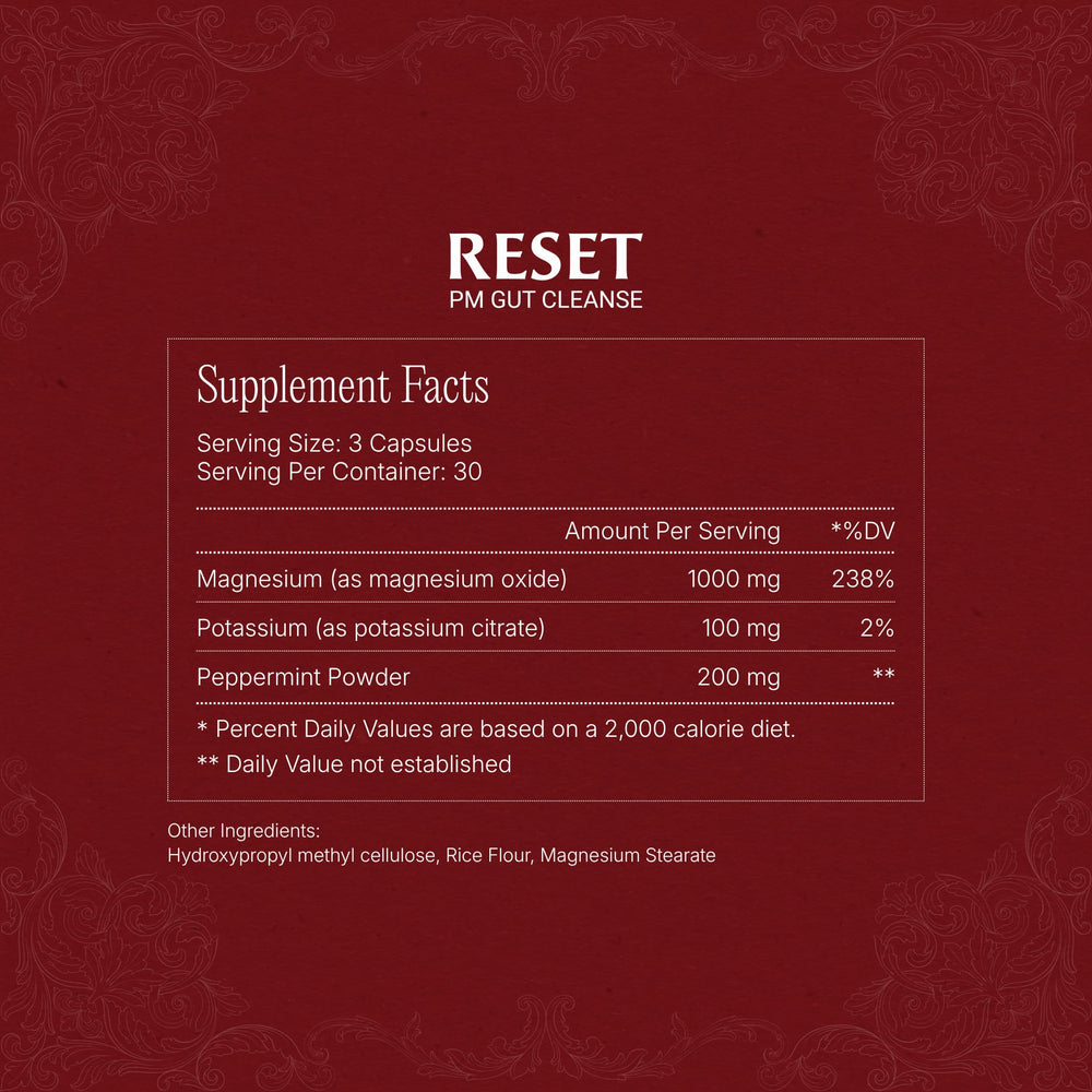 Paulina Fitness Reset capsules close-up highlights easy nightly intake