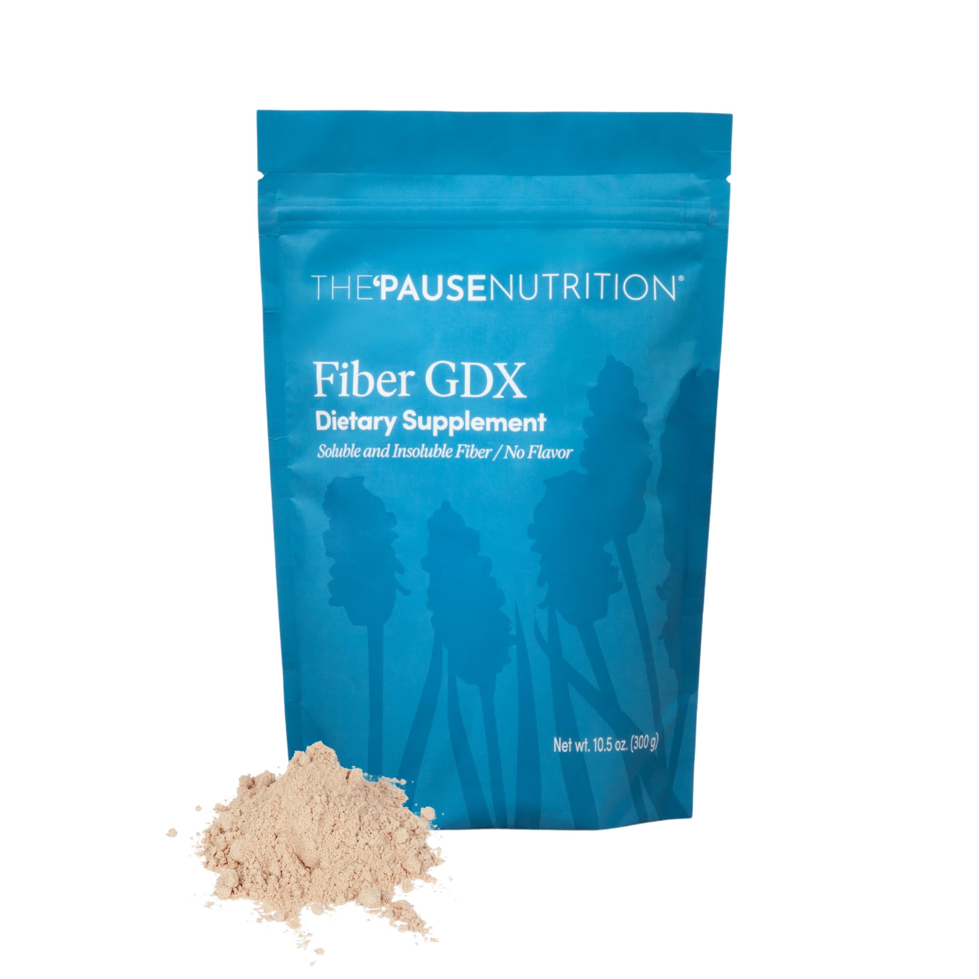 The Pause Life Fiber GDX powder in a glass for daily fiber support.