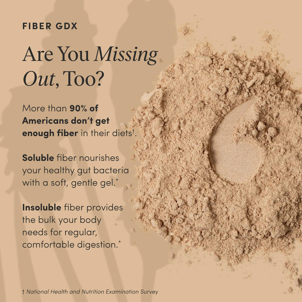The Pause Life Fiber GDX yogurt mix highlights easy fiber enrichment.