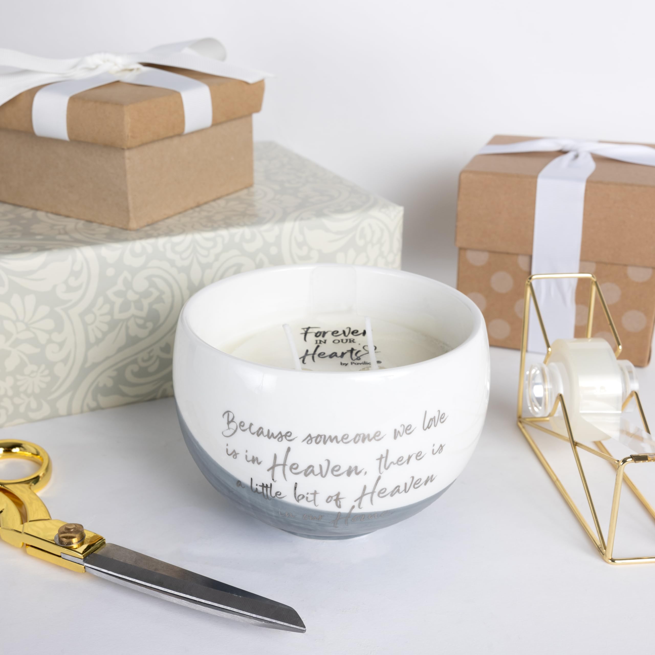 Die-cut packaging protects Pavilion candle during gifting and shipping.