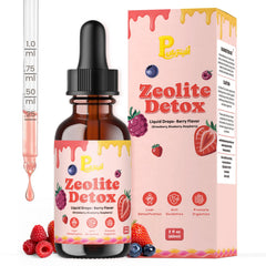 Pavintrix Zeolite Detox Drops bottle close-up highlighting berry flavor for daily wellness